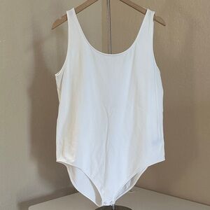 GAP White Scoop Neck Bodysuit